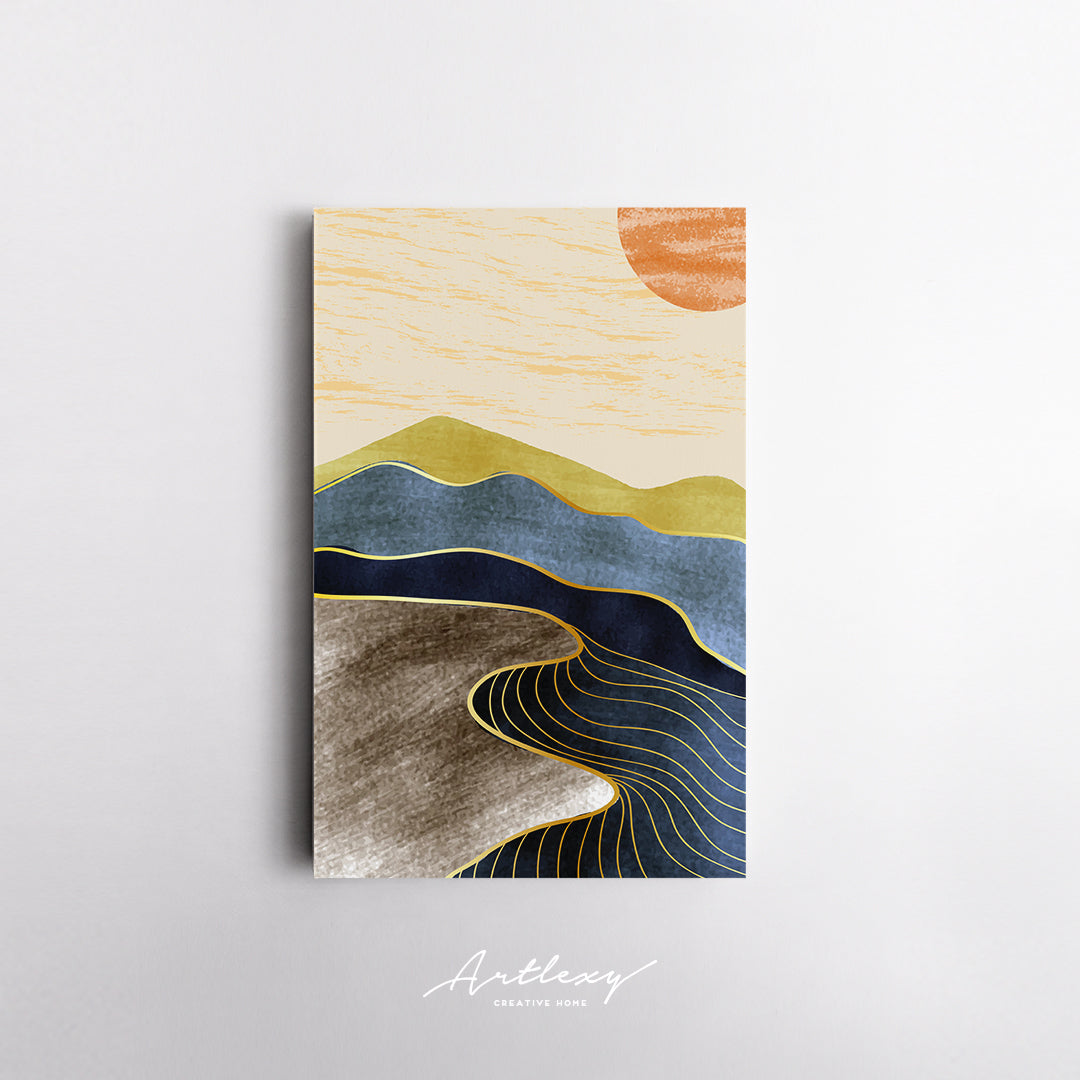 Modern Minimalist Forest Pattern Canvas Print ArtLexy   