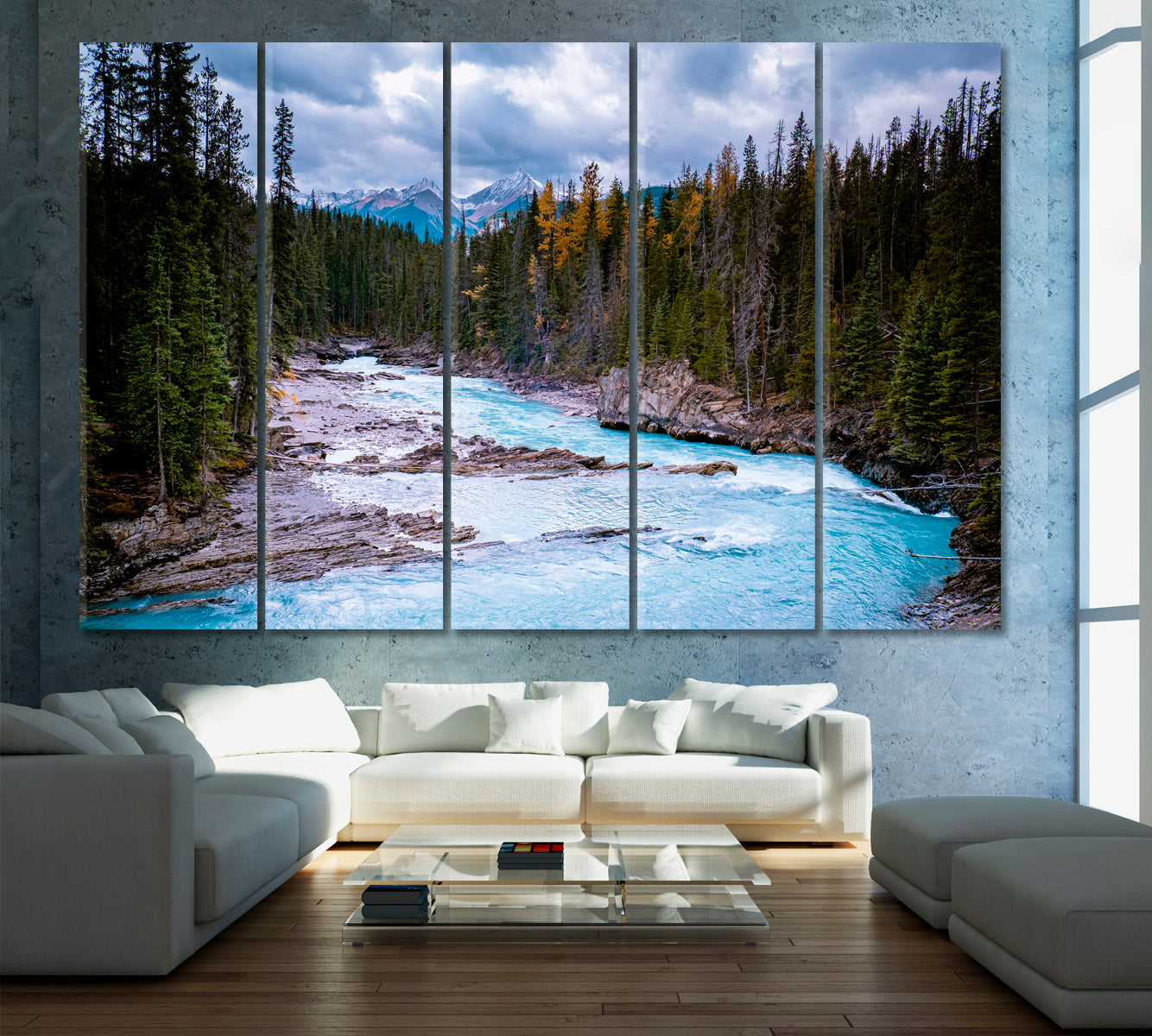 Emerald Lake British Columbia Canvas Print ArtLexy 5 Panels 36"x24" inches 