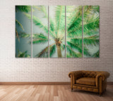 Palm Trees Canvas Print ArtLexy 5 Panels 36"x24" inches 