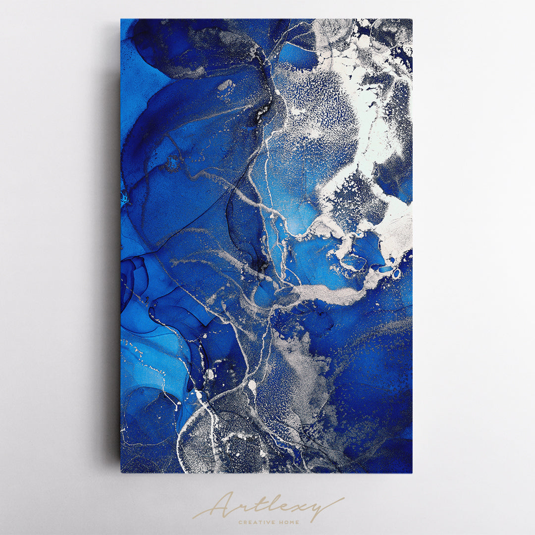 Abstract Blue Marble ink