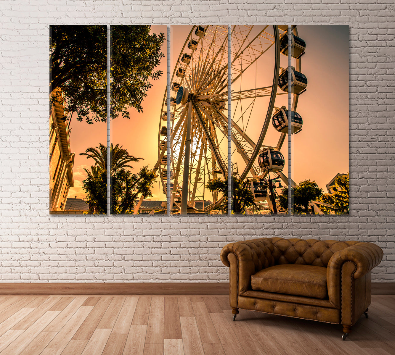 Cape Wheel in Cape Town South Africa Canvas Print ArtLexy 5 Panels 36"x24" inches 