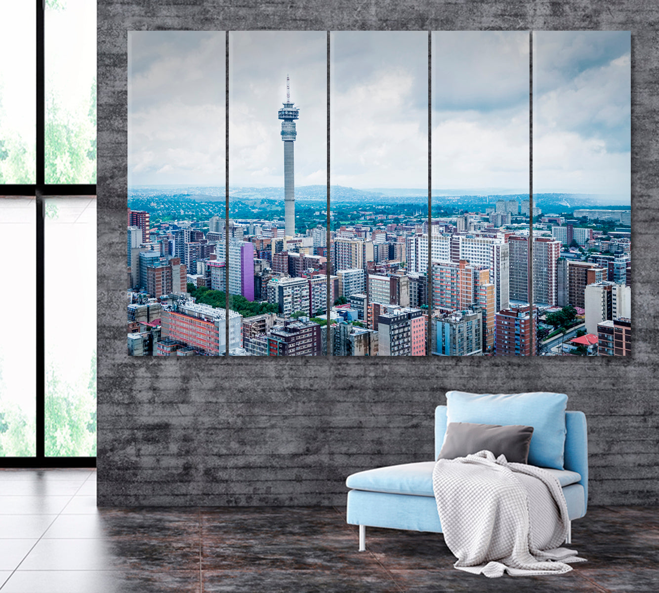 Johannesburg South Africa Canvas Print ArtLexy 5 Panels 36"x24" inches 