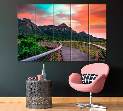 Kirstenbosch Tree Canopy Walkway Cape Town Canvas Print ArtLexy 5 Panels 36"x24" inches 