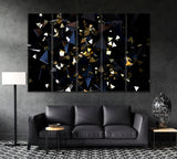 Abstract Geometric Triangles Canvas Print ArtLexy 5 Panels 36"x24" inches 