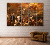 Crossing of the Red Sea Canvas Print ArtLexy 5 Panels 36"x24" inches 