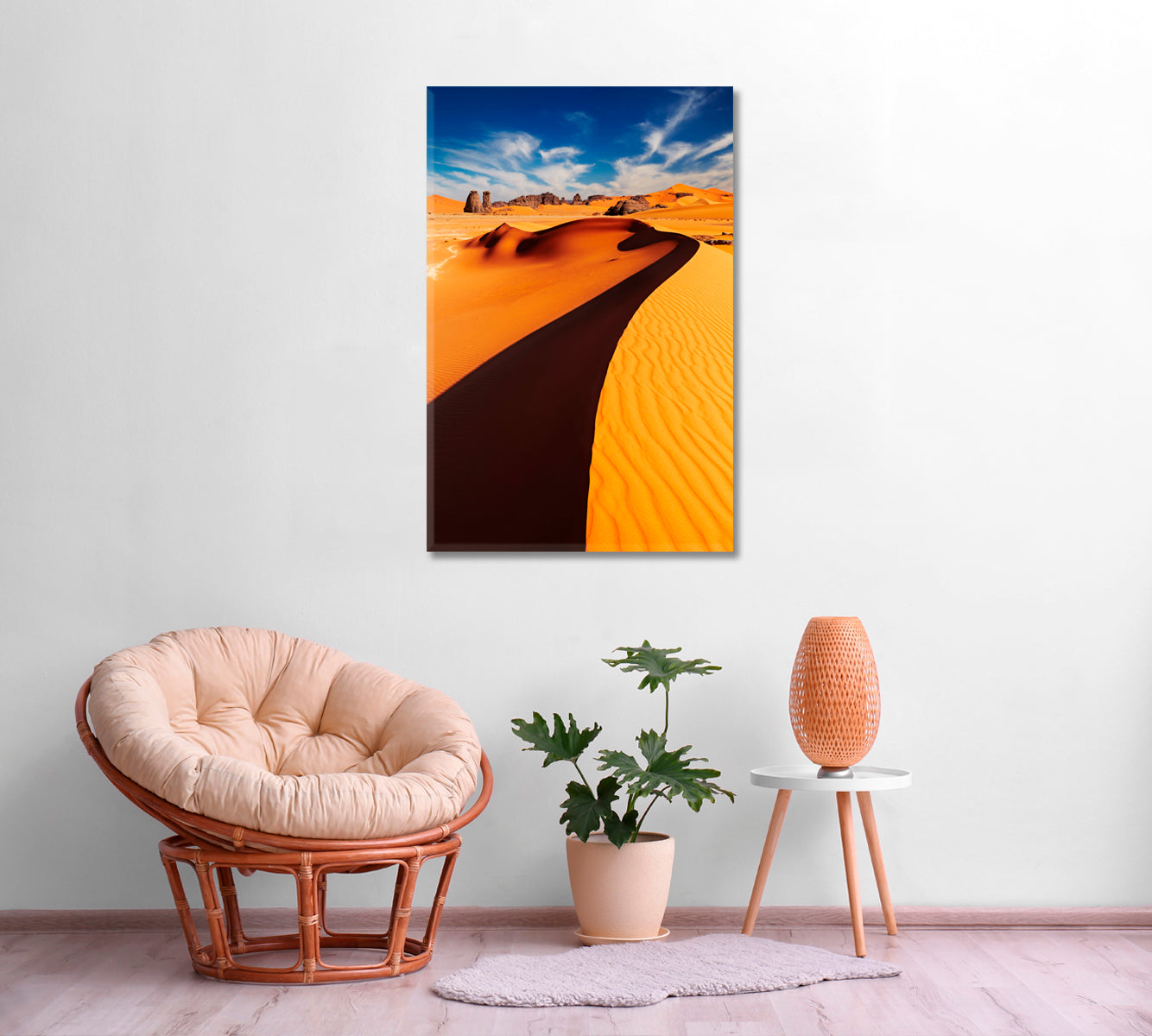 Sand Dunes and Rocks Sahara Desert Canvas Print ArtLexy   