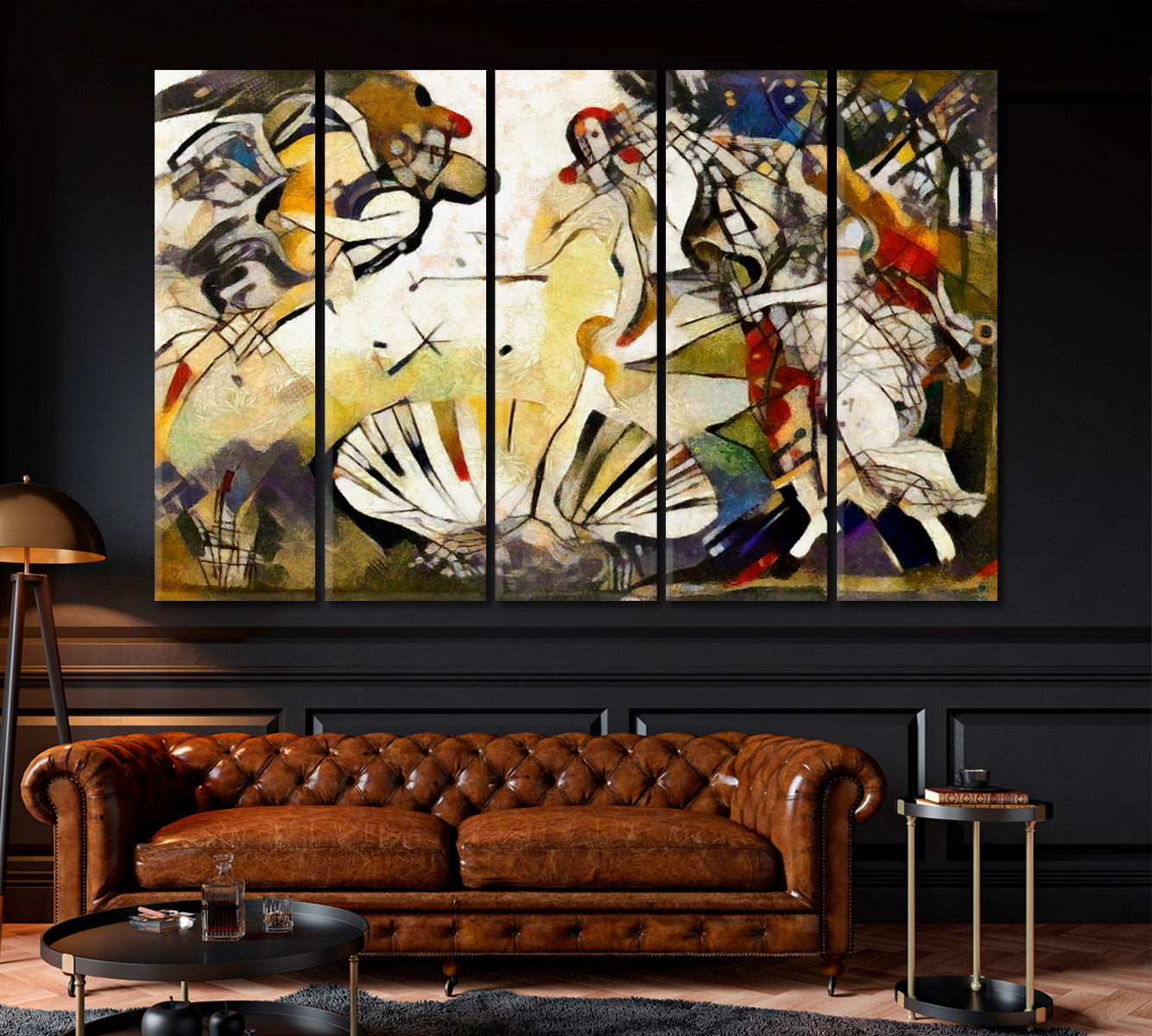 Birth of Venus in Cubism Style Canvas Print ArtLexy 5 Panels 36"x24" inches 