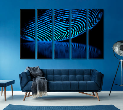 Holographic Fingerprint Canvas Print ArtLexy   