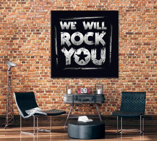 We Will Rock You Canvas Print ArtLexy 1 Panel 12"x12" inches 