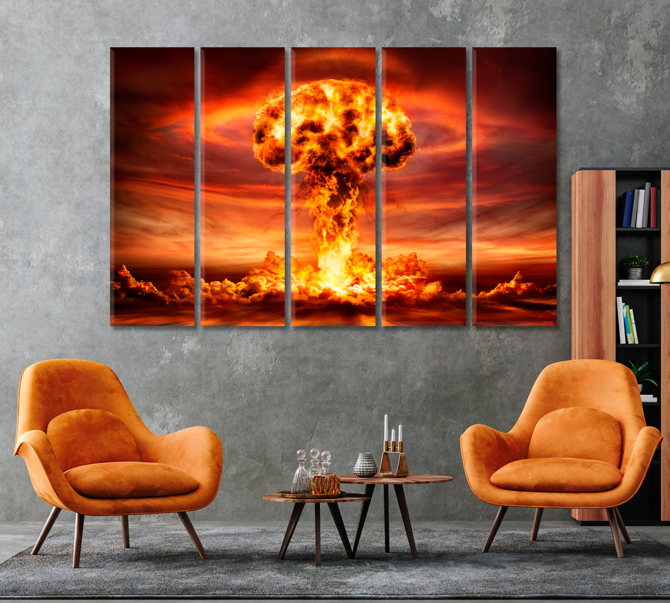Nuclear Bombs Create Mushroom Clouds Canvas Print ArtLexy   