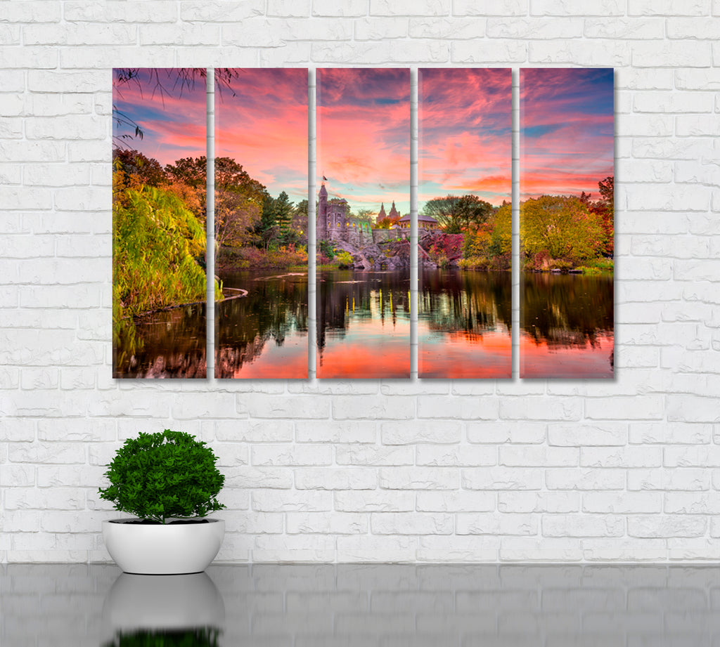 Belvedere Castle New York City Canvas Print ArtLexy 5 Panels 36"x24" inches 