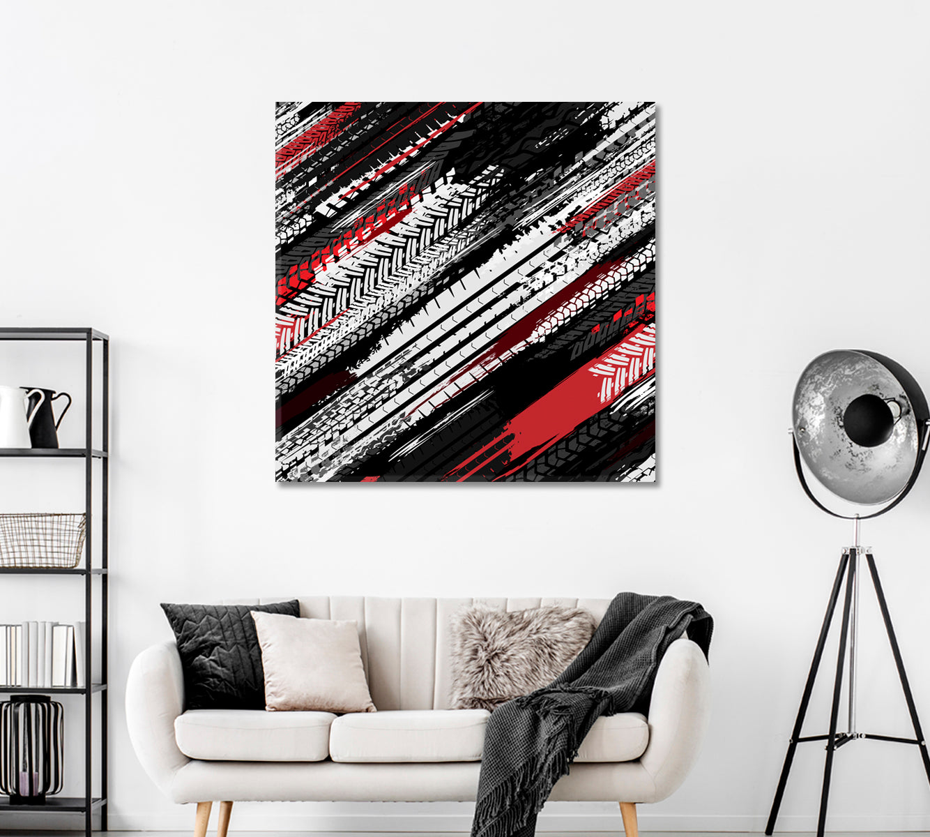 Abstract Motorcycle Tire Tracks Canvas Print ArtLexy   