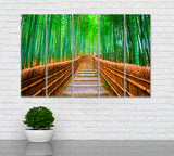 Bamboo Forest Kyoto Japan Canvas Print ArtLexy 5 Panels 36"x24" inches 