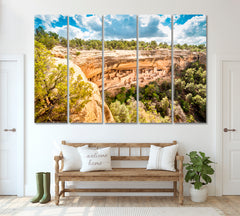 Mesa Verde National Park Colorado Canvas Print ArtLexy 5 Panels 36"x24" inches 