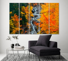 Autumn White Mountain New Hampshire Canvas Print ArtLexy 5 Panels 36"x24" inches 