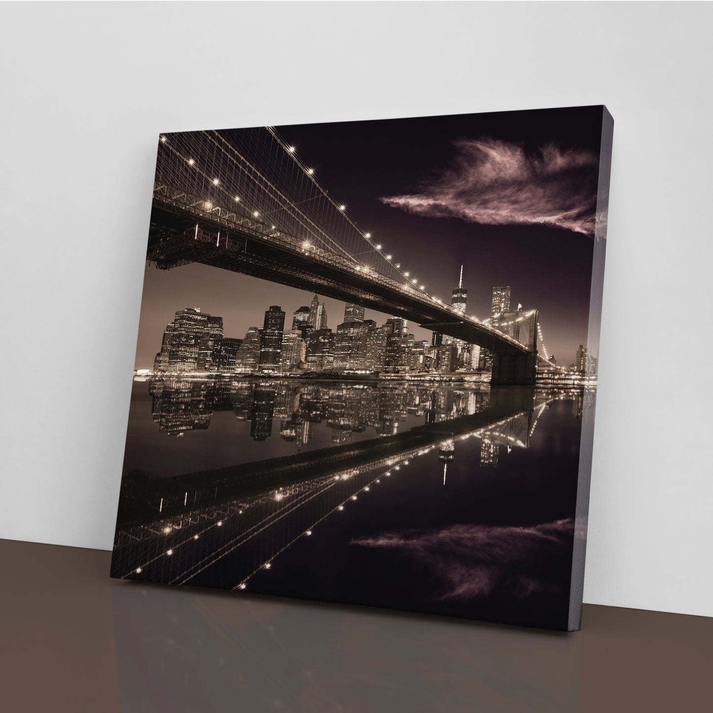 Brooklyn Bridge New York Manhattan Skyline Canvas Print ArtLexy   