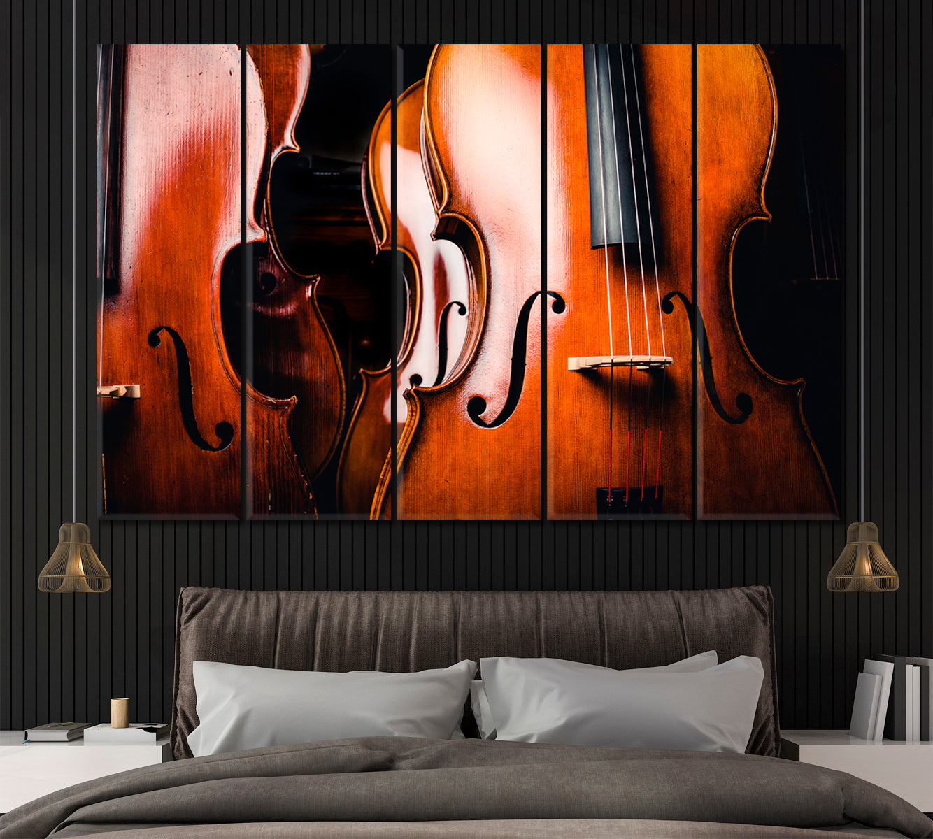 Cello Canvas Print ArtLexy 5 Panels 36"x24" inches 