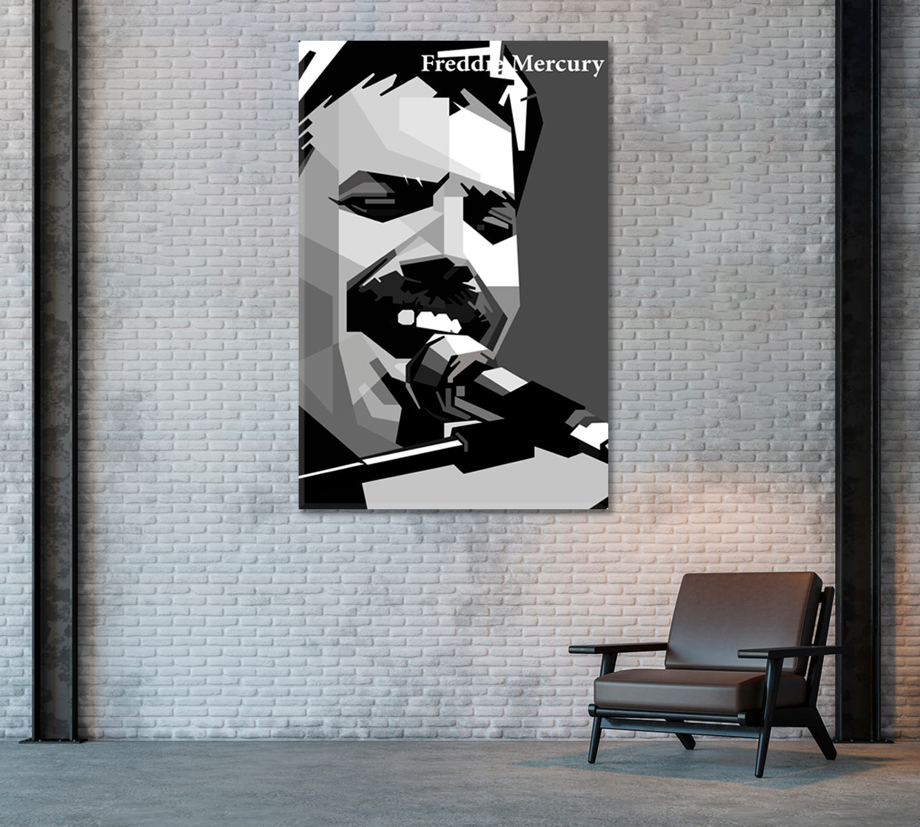 Freddie Mercury Portrait Canvas Print ArtLexy   