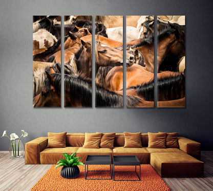 Herd of Amazing Horses Canvas Print ArtLexy   