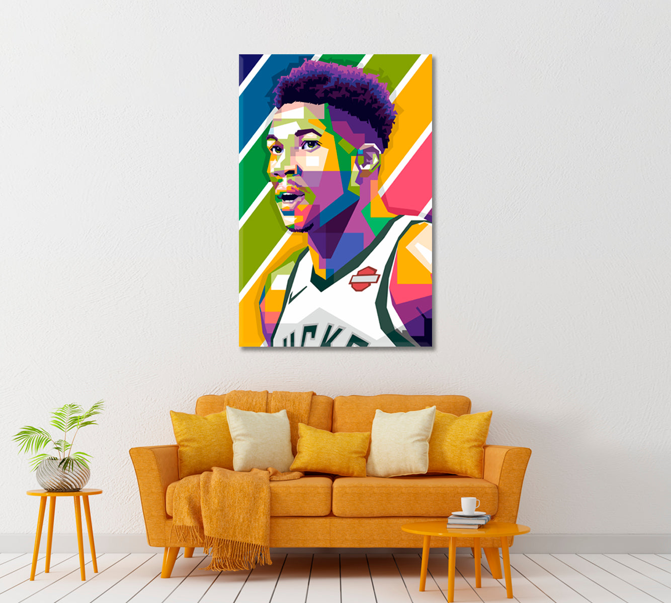 Basketball Player Giannis Antetokounmpo Canvas Print ArtLexy   