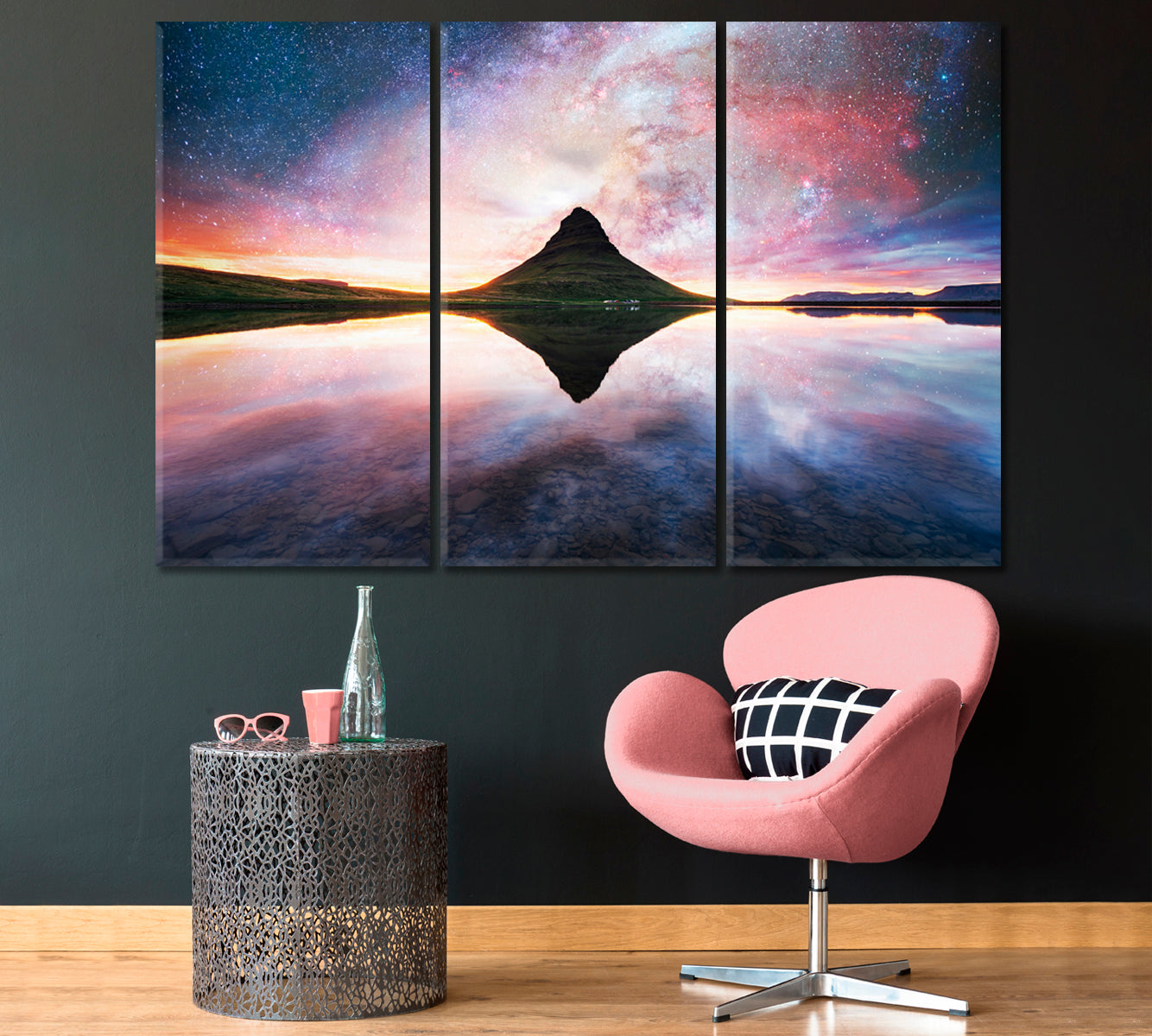 Kirkjufell Mountain Iceland Canvas Print ArtLexy 5 Panels 36"x24" inches 