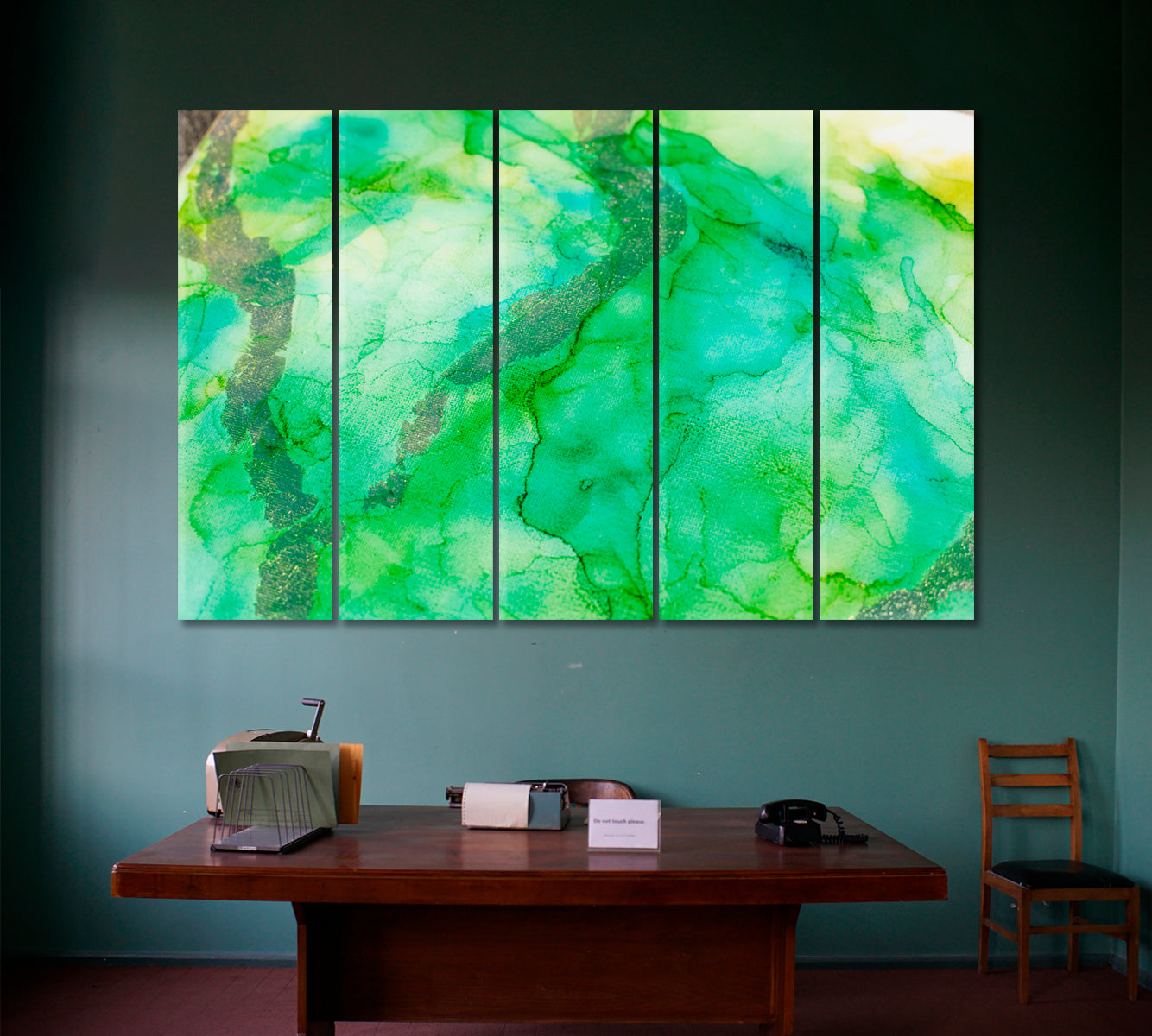 Abstract Geode Painting Canvas Print ArtLexy 5 Panels 36"x24" inches 