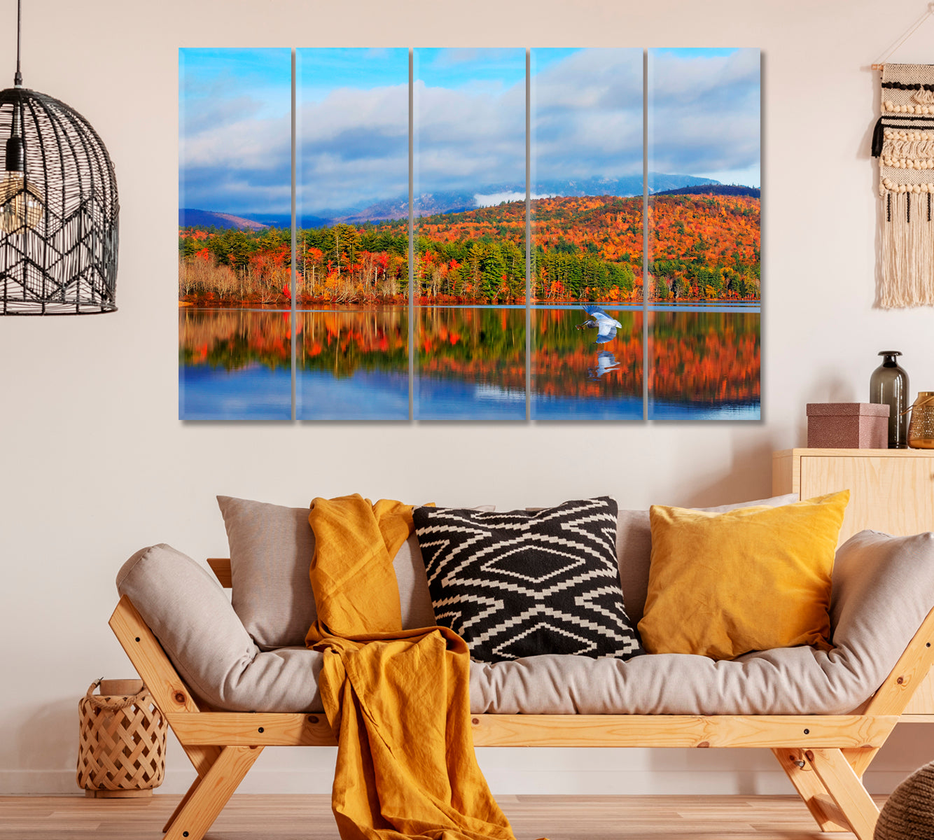 New Hampshire White Mountains Canvas Print ArtLexy 5 Panels 36"x24" inches 