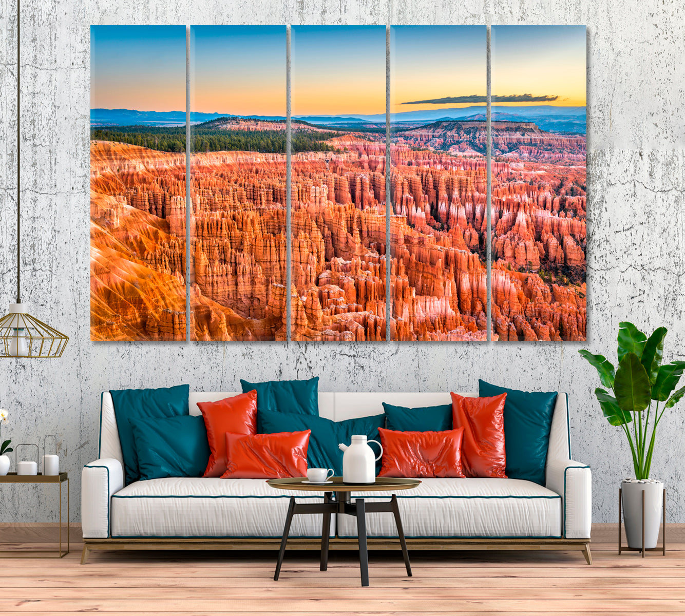 Bryce Canyon National Park Utah USA Canvas Print ArtLexy 5 Panels 36"x24" inches 