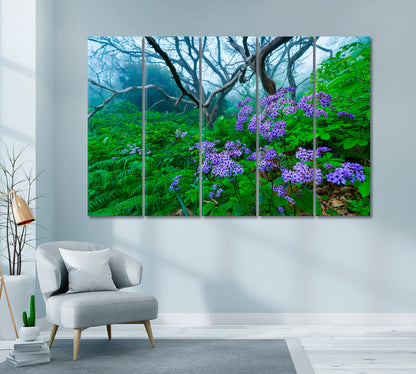 Wild Flowers on Canary Islands Spain Canvas Print ArtLexy 5 Panels 36"x24" inches 