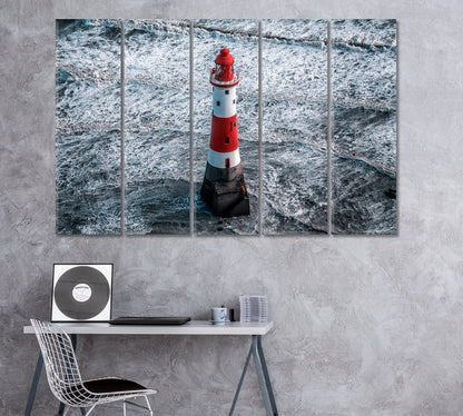 Beachy Head Lighthouse East Sussex England Canvas Print ArtLexy 5 Panels 36"x24" inches 