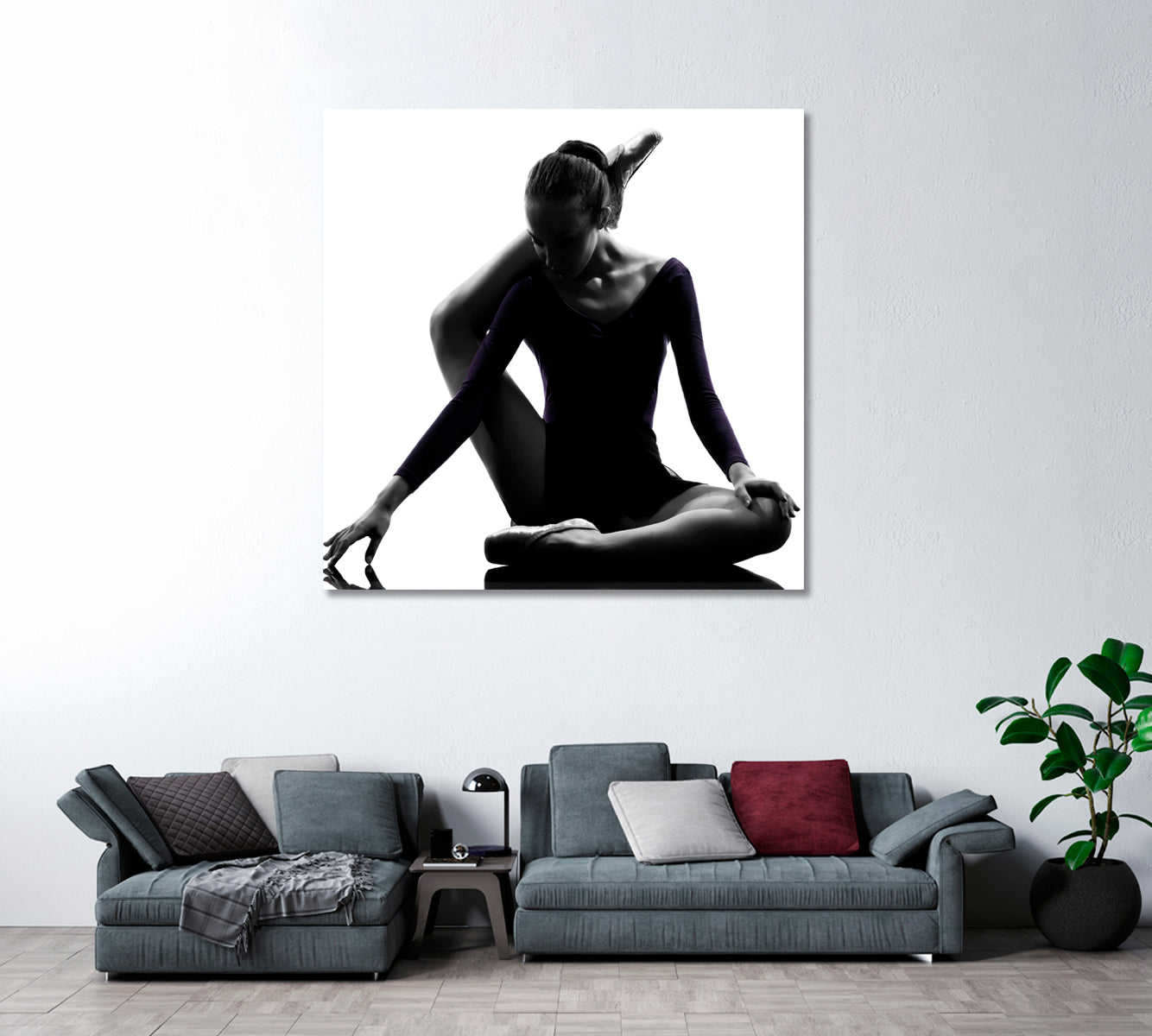 Ballerina in Black and White Canvas Print ArtLexy   