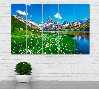 Bernese Range Switzerland Canvas Print ArtLexy 5 Panels 36"x24" inches 