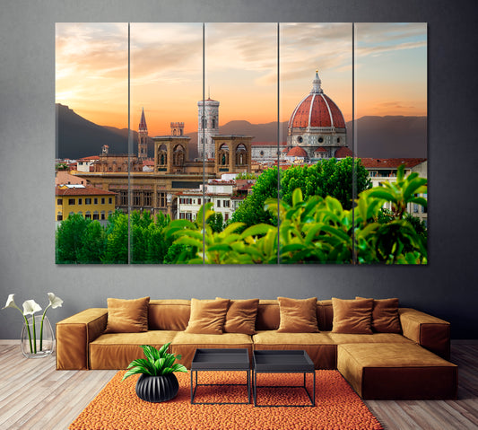 Cathedral of Saint Mary Florence Italy Canvas Print ArtLexy 5 Panels 36"x24" inches 
