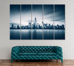 Lower Manhattan Canvas Print ArtLexy 5 Panels 36"x24" inches 