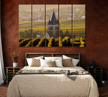 Champagne-Ardennes France Canvas Print ArtLexy 5 Panels 36"x24" inches 