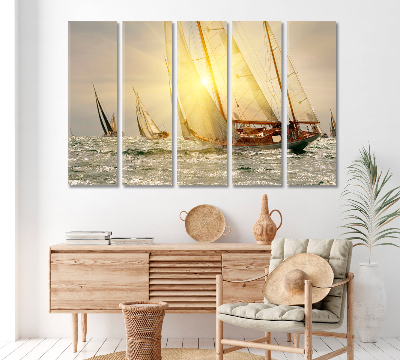 Sailing Yachts Regatta Canvas Print ArtLexy   