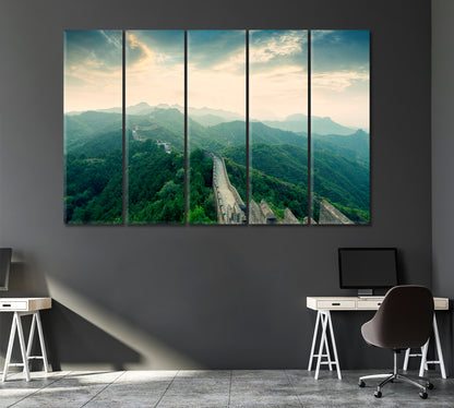 Beijing Great Wall of China Canvas Print ArtLexy 5 Panels 36"x24" inches 