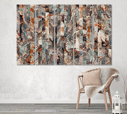 Curly Marble Canvas Print ArtLexy 5 Panels 36"x24" inches 