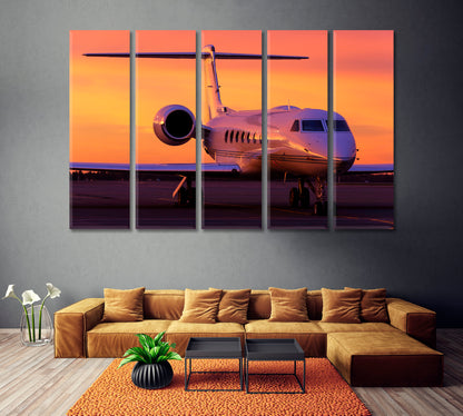 Modern Luxury Private Jet Canvas Print ArtLexy   