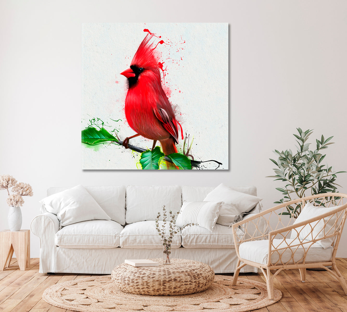 Northern Cardinal Bird Canvas Print ArtLexy   