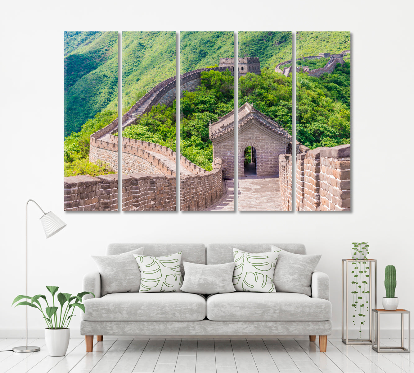Mutianyu Great Wall of China Canvas Print ArtLexy 5 Panels 36"x24" inches 