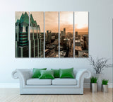 Austin Cityscape at Sunset Canvas Print ArtLexy 5 Panels 36"x24" inches 