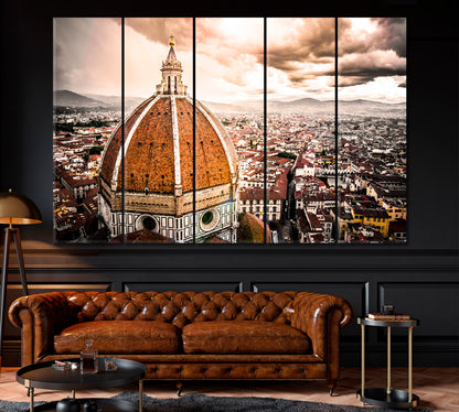 Cathedral Santa Maria del Fiore Florence Italy Canvas Print ArtLexy 5 Panels 36"x24" inches 