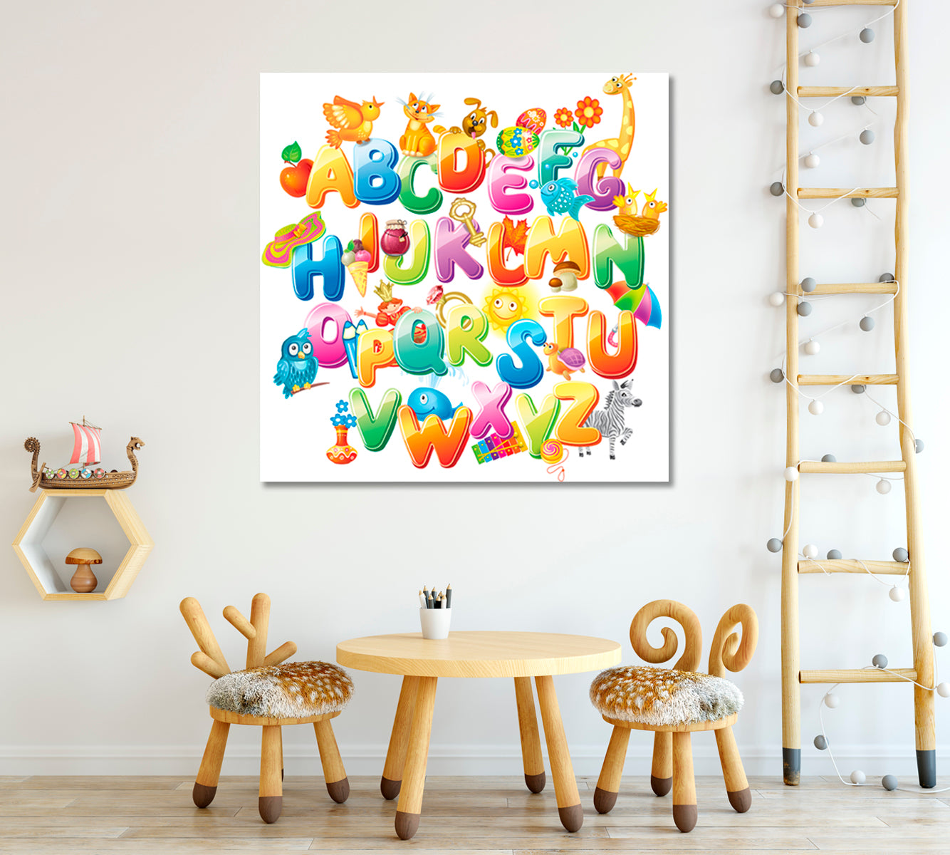 Kids Alphabet Canvas Print ArtLexy   