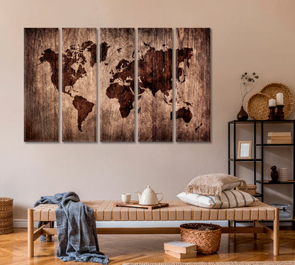Creative Abstract World Map Canvas Print ArtLexy   