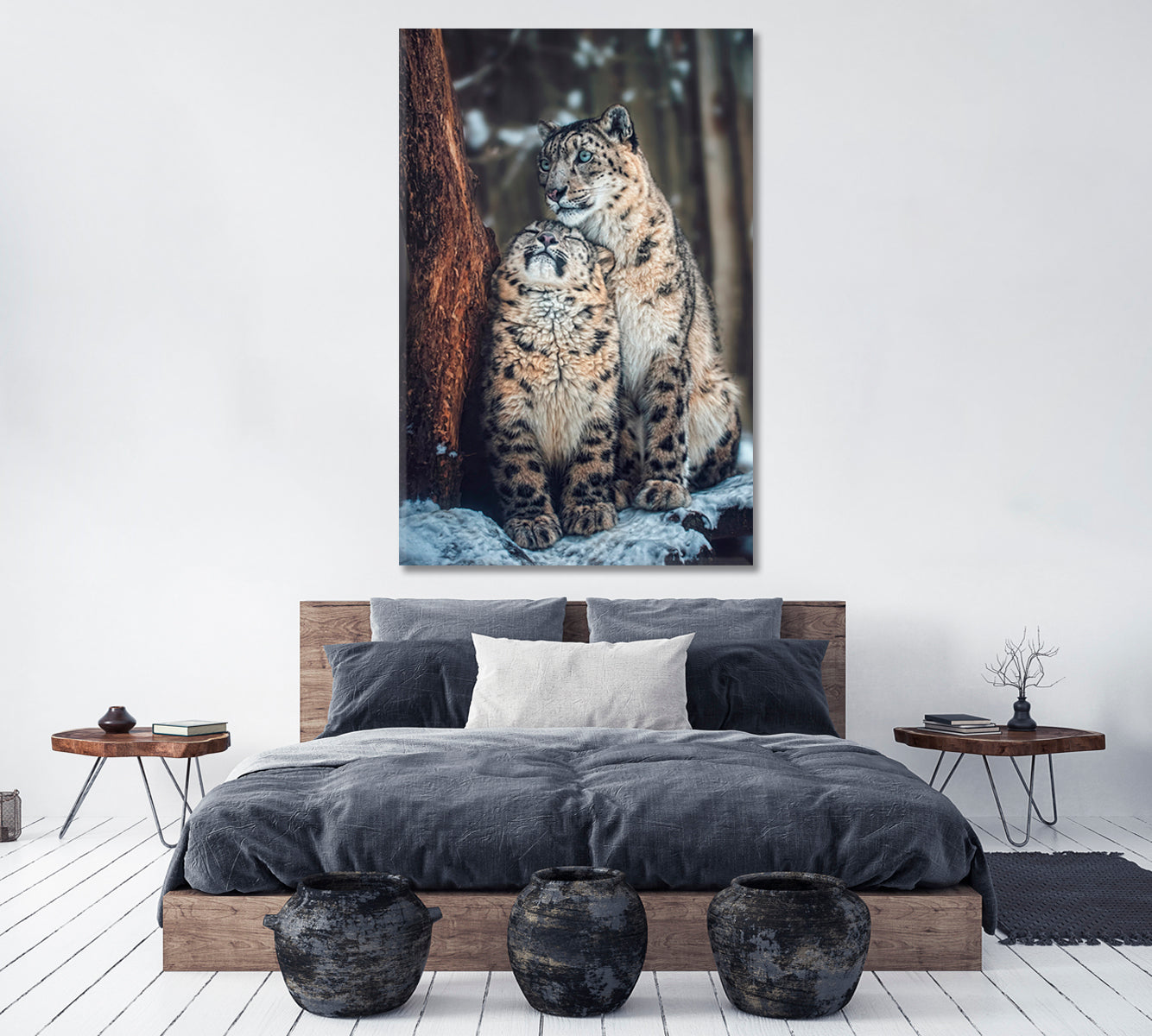 Snow Leopards Canvas Print ArtLexy   