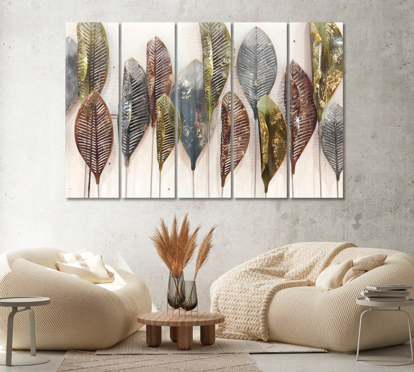 Abstract Luxury Leaves Canvas Print ArtLexy   