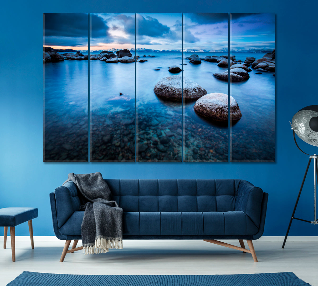 Lake Tahoe Canvas Print ArtLexy 5 Panels 36"x24" inches 
