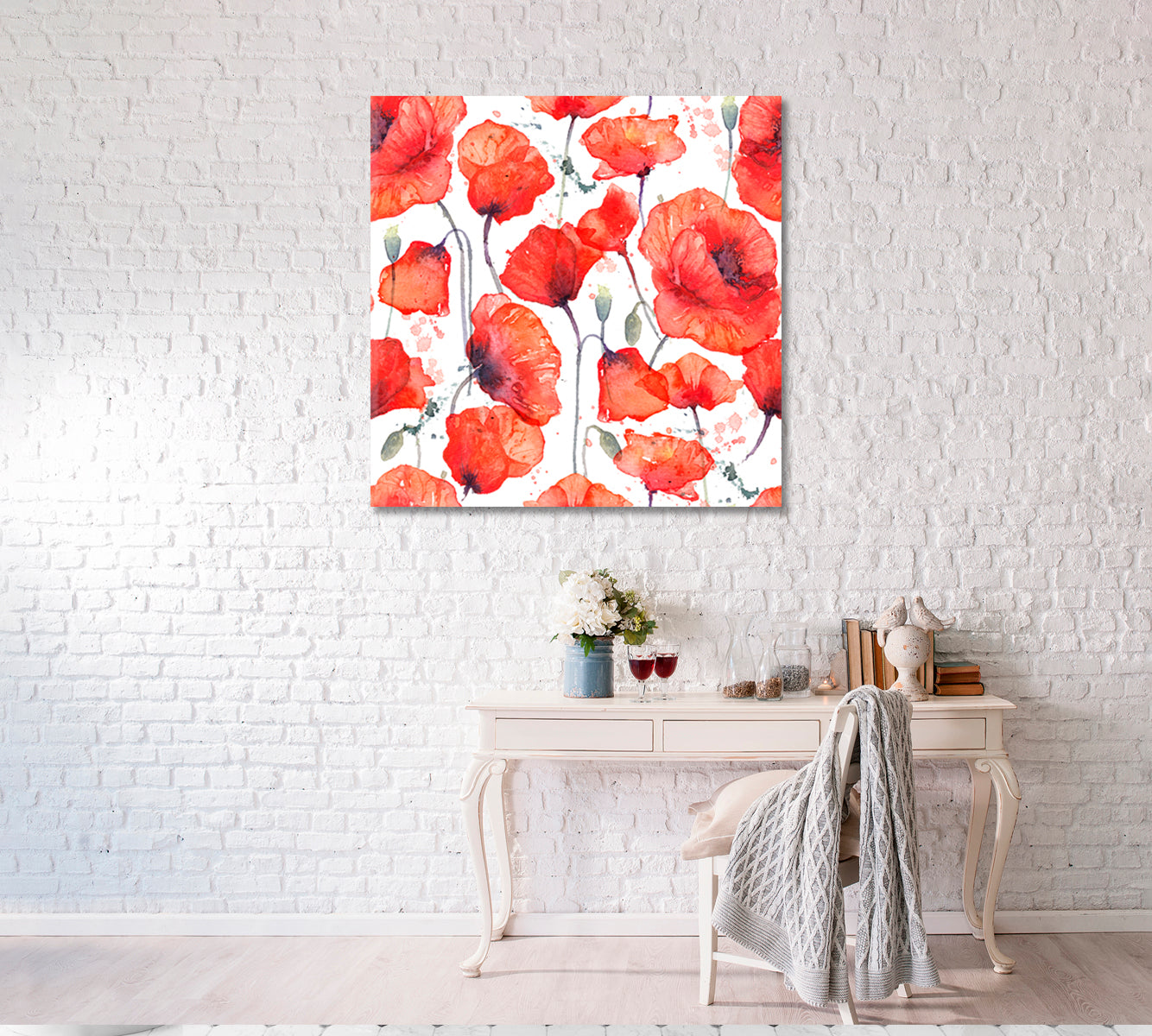Wild Red Poppies Canvas Print ArtLexy   