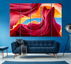Antelope Canyon Arizona USA Canvas Print ArtLexy 5 Panels 36"x24" inches 